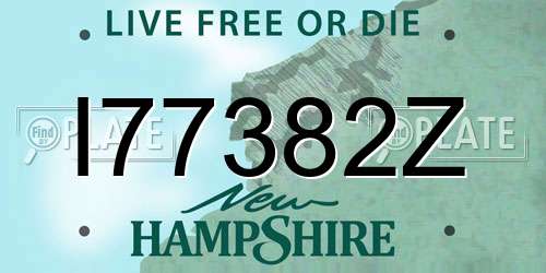 I77382Z New Hampshire License Plate