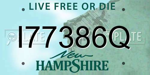 I77386Q New Hampshire License Plate