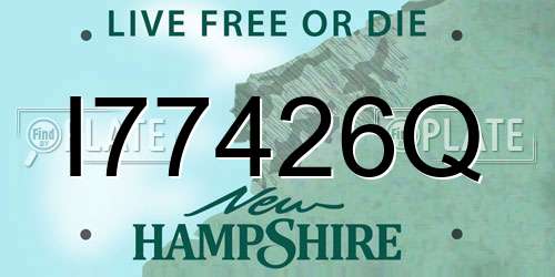 I77426Q New Hampshire License Plate