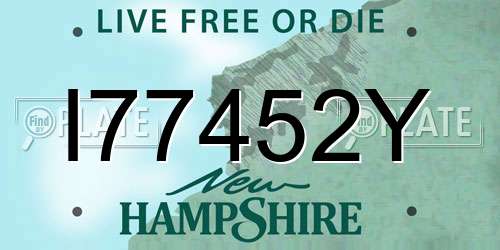 I77452Y New Hampshire License Plate