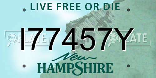 I77457Y New Hampshire License Plate