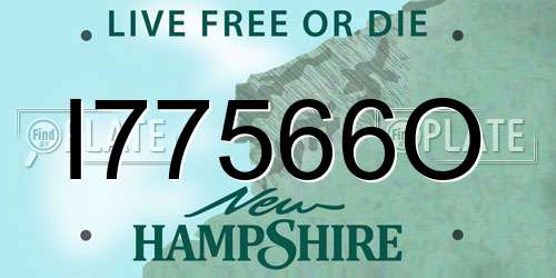 I77566O New Hampshire License Plate