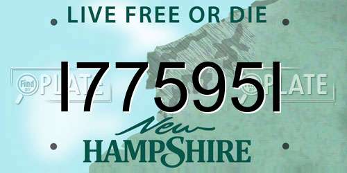 I77595I New Hampshire License Plate