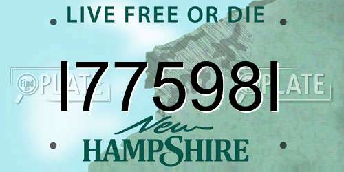 I77598I New Hampshire License Plate