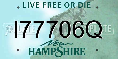 I77706Q New Hampshire License Plate