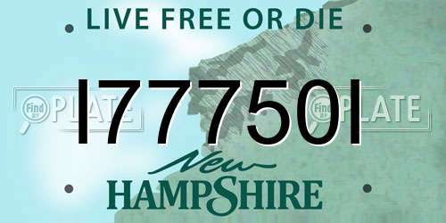 I77750I New Hampshire License Plate