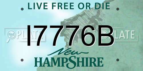 I7776B New Hampshire License Plate