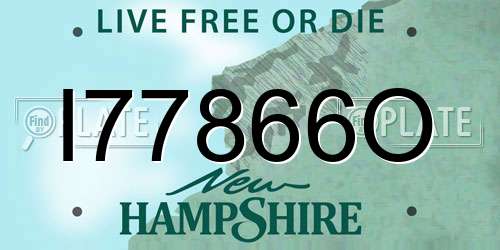 I77866O New Hampshire License Plate