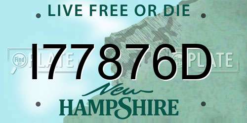 I77876D New Hampshire License Plate