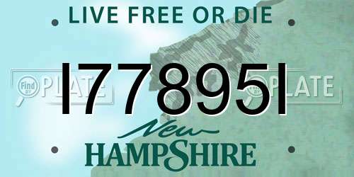 I77895I New Hampshire License Plate