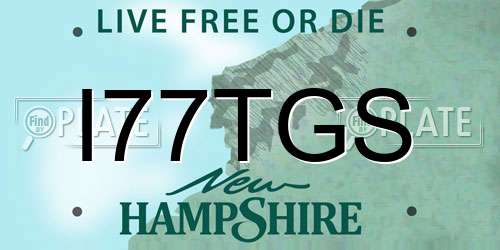 I77TGS New Hampshire License Plate
