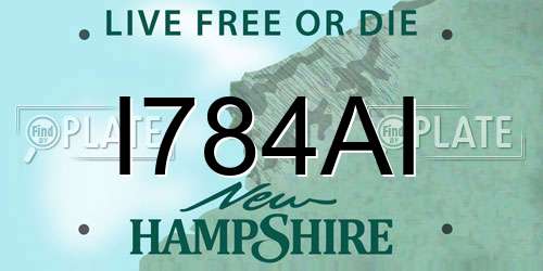 I784AI New Hampshire License Plate