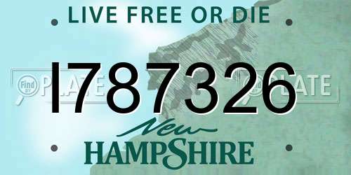 I787326 New Hampshire License Plate