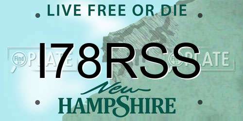 I78RSS New Hampshire License Plate