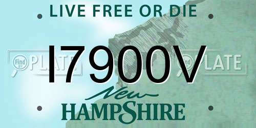 I7900V New Hampshire License Plate