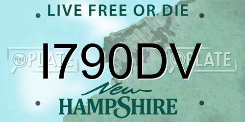 I790DV New Hampshire License Plate