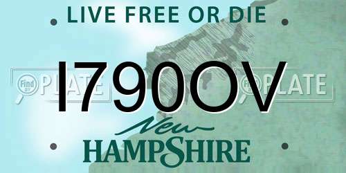 I790OV New Hampshire License Plate