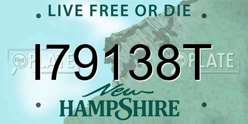 I79138T New Hampshire License Plate
