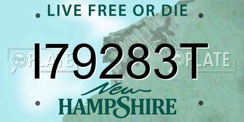 I79283T New Hampshire License Plate
