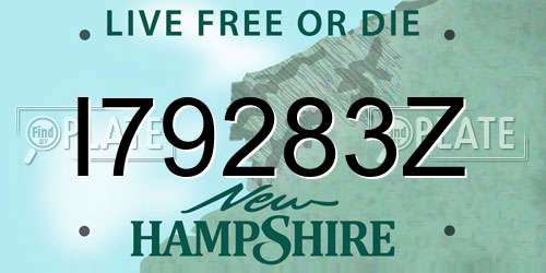 I79283Z New Hampshire License Plate