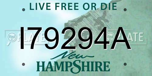 I79294A New Hampshire License Plate
