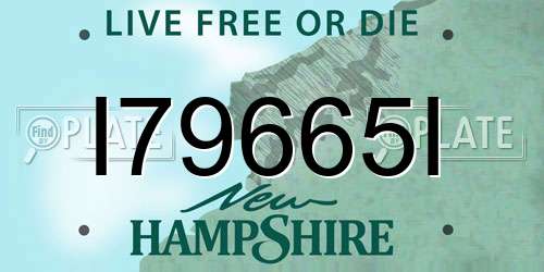 I79665I New Hampshire License Plate