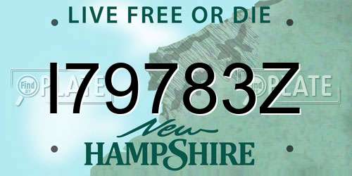 I79783Z New Hampshire License Plate