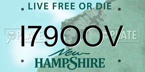 I79OOV New Hampshire License Plate