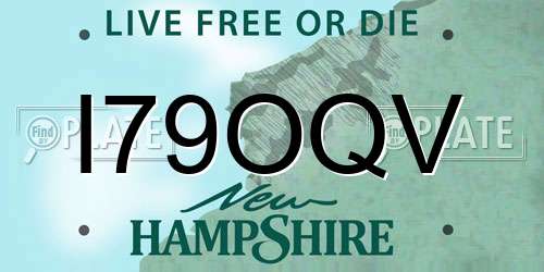 I79OQV New Hampshire License Plate