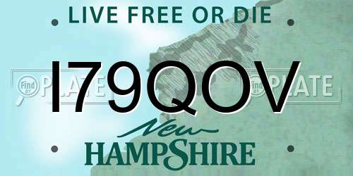 I79QOV New Hampshire License Plate