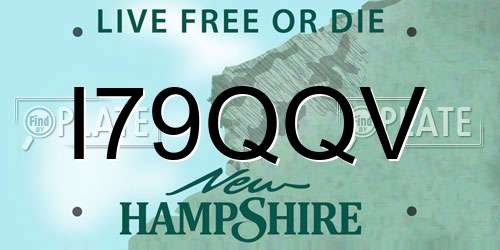 I79QQV New Hampshire License Plate
