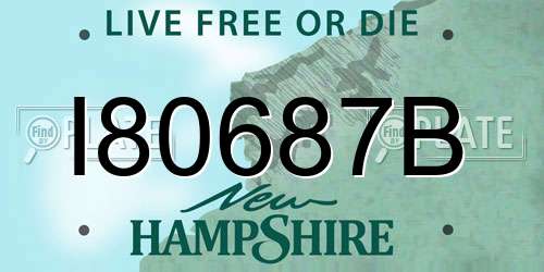 I80687B New Hampshire License Plate