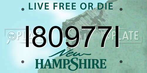 I80977I New Hampshire License Plate