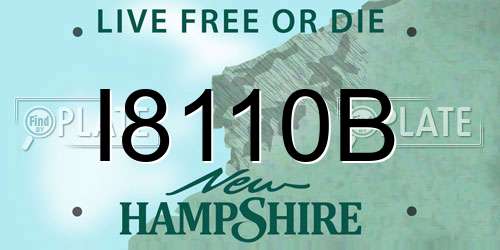 I8110B New Hampshire License Plate