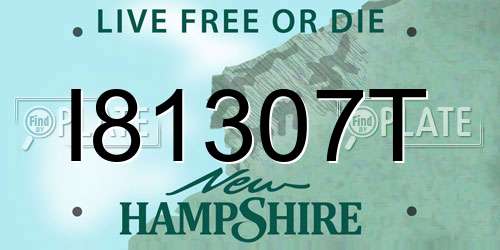 I81307T New Hampshire License Plate
