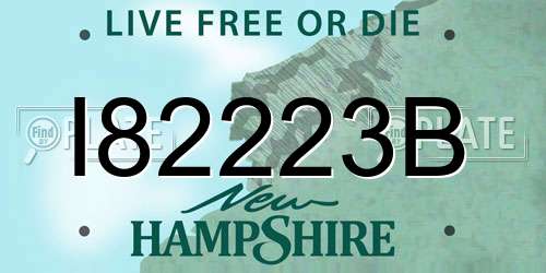 I82223B New Hampshire License Plate