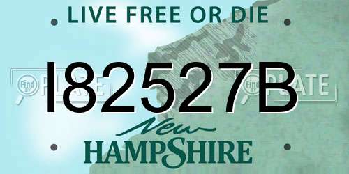 I82527B New Hampshire License Plate