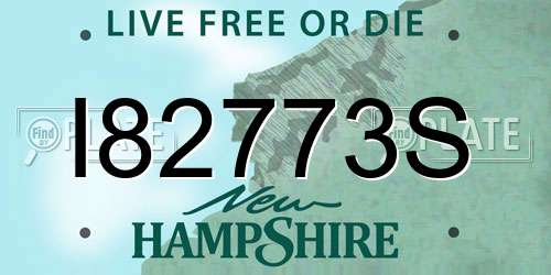 I82773S New Hampshire License Plate