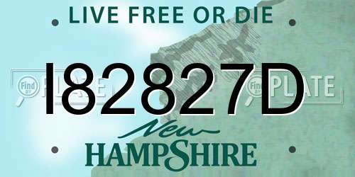 I82827D New Hampshire License Plate