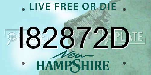 I82872D New Hampshire License Plate