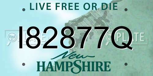 I82877Q New Hampshire License Plate