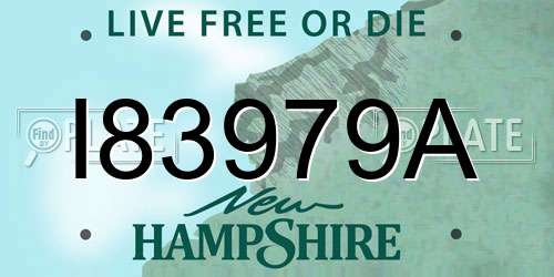 I83979A New Hampshire License Plate