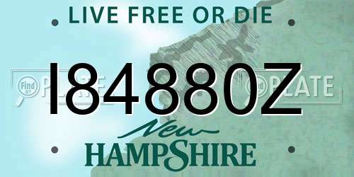 I84880Z New Hampshire License Plate