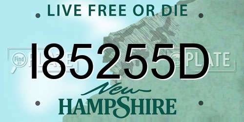I85255D New Hampshire License Plate