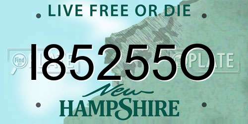 I85255O New Hampshire License Plate