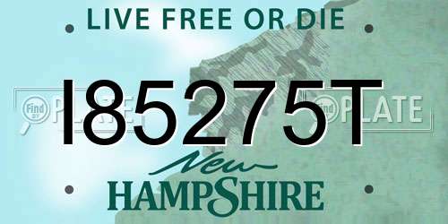 I85275T New Hampshire License Plate