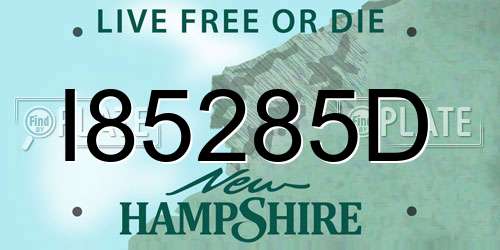I85285D New Hampshire License Plate