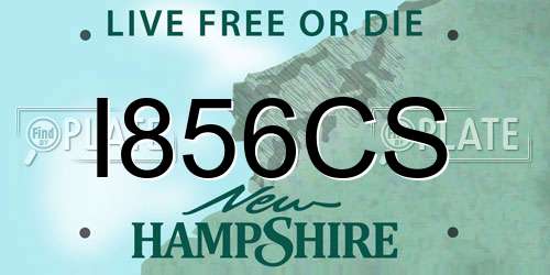 I856CS New Hampshire License Plate
