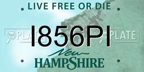 I856PI New Hampshire License Plate