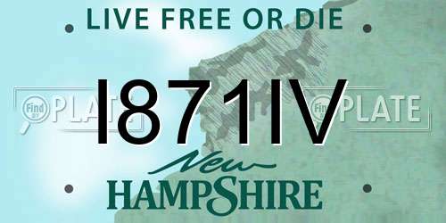 I871IV New Hampshire License Plate